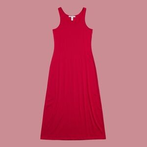Calvin Klein Strapless Red Maxi Dress